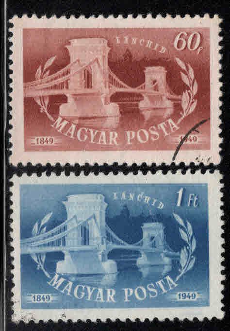 Hungary Scott 862-863 used  Bridge stamps