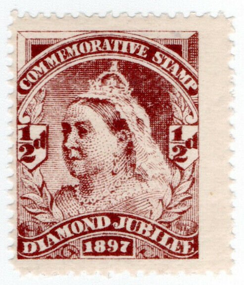 (I.B) QV Cinderella : Unofficial Diamond Jubilee Issue ½d (1897)