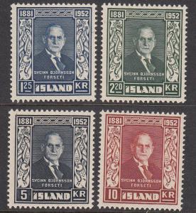 Iceland 274-277 MNH CV $72.60