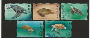 Kenya 2000 Turtles set of 5 sg.759-63    MNH