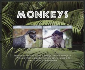 LIBERIA  2018  MONKEYS SOUVENIR SHEET  MINT NH