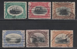 *KAPPYSSTAMPS US PAN-AMERICAN SET  SC#  294 295 296 297 298 299 USED KS3833