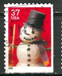 USA; 2002: Sc. # 3687: O/Used Single Stamp > Dark 2002