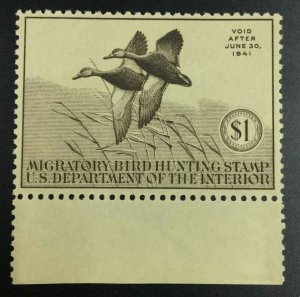 MOMEN: US STAMPS #RW7 DUCK MINT OG NH VF LOT #73016*