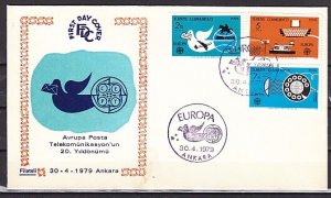 Turkey, Scott cat. 2109-2111. Europa-Communications. First day cover. ^