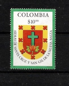 COLOMBIA 1979 COAT OF ARMS  STATE SAN GIL DE LA NUEVA BAEZA MNH