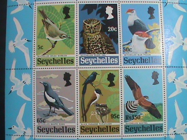 SEYCHELLES STAMP:1972-SC#304A  RARE BIRDS  MNH - S/S SHEET POST OFFICE FRESH