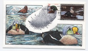 1991 RW58 duck stamp Collins hand-colored FDC [S.2855] 