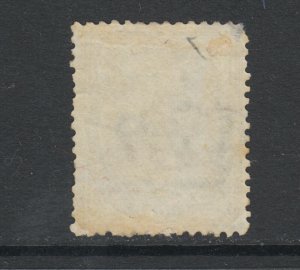 Italy Sc 26 MLH. 1863 5c slate green King, pulled TL perf causing small thin