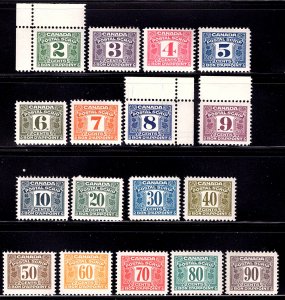 van Dam FPS42-FPS48, MNHOG. Complete Set, Canada, 3rd Issue, Postal Scrip