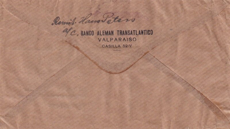 1930 Valparaiso, Chile to Flosshaus, Germany Airmail (62077)