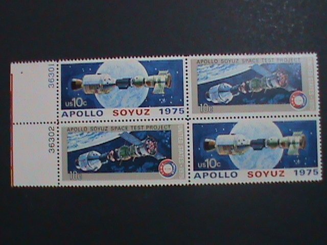 ​UNITED STATES-1975 SC#1569-70  APOLLO-SOYUZ SPACE PROGRAMS MNH  PLATE -BLOCK