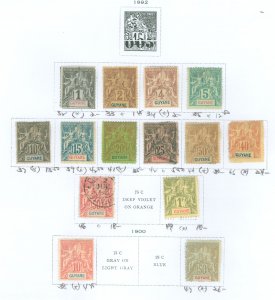 French Guiana #32/49 Unused