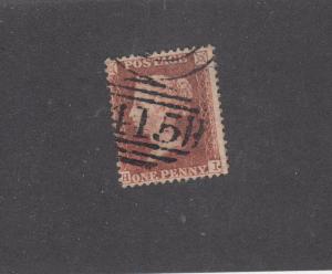 GB  # 22  1d QUEEN VICTORIA RED-BROWN WITH  #415 CANCEL