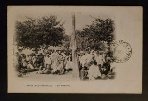 1903 Kati French Sudan to Castelnau-le-Lez France Market Picture Postcard Cover