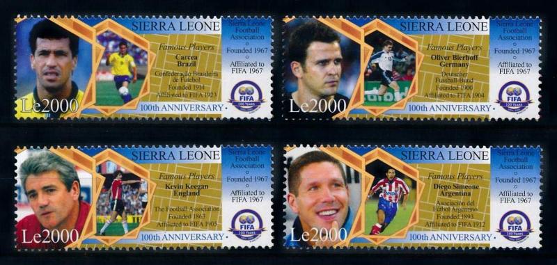 [76914] Sierra Leone 2004 Football Soccer Famous Players Keegan Sheet MNH