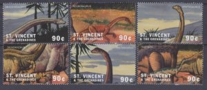 2001 St Vincent Grenadines 5361-5366 Dinosaurs 6,00 €