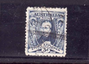 Australia-Sc#105-used-Capt. Charles Sturt-1930-