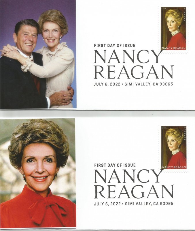 Complete set 6 Nancy Reagan Memorial FDC Crown cachet #1-6