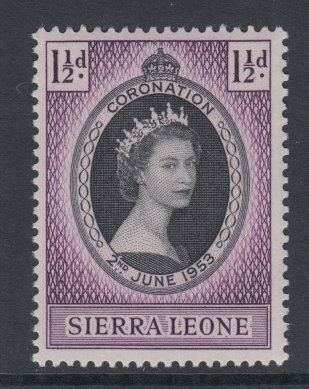 XG-L609 SIERRA LEONE GBC - Coronation, 1953 Queen Elizabeth II MNH Set