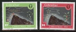 Gibraltar Scott 441-2 MNH** Christmas 1982 set