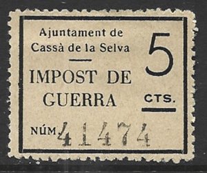 COLLECTION LOT 9405 SPAIN CIVIL WAR LOCAL