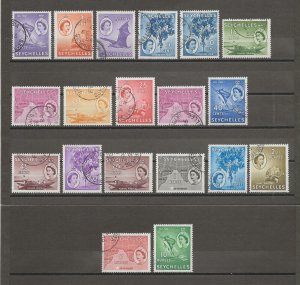 SEYCHELLES 1954/61 SG 174/88 USED Cat £60