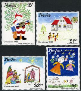 Nevis 159-162, MNH. Christmas. Illustrations by Youths, 1982