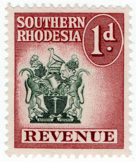 (I.B) Southern Rhodesia Revenue : Duty Stamp 1d