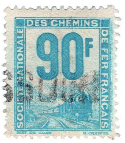 (I.B) France State Railways : Chemins de Fer 90Fr