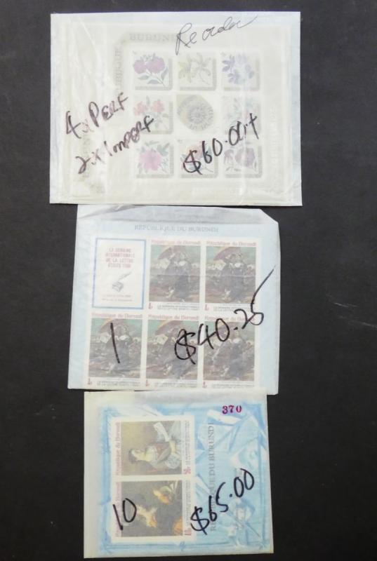 EDW1949SELL : BURUNDI Beautiful collection of Cplt sets & S/S. Scott Cat $982.00