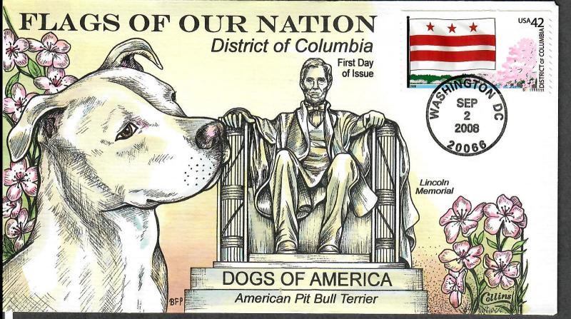 US Collins FDC SC#4283-4292 Flags Of Our Nation Dogs