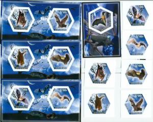 TCHAD CHAD 10 SHEETS COLLECTION IMPERF BATS WILDLIFE