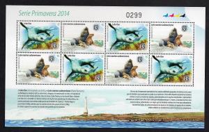 Marine life fauna seal Uruguay MNH stamp Columbus expo logo Lighthouse on tab 