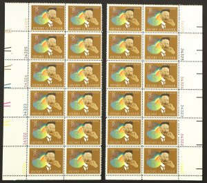 U.S. Mint Stamp Scott #1486 8c Tanner Matching Set of 2 Plate # Blocks of 12 NH.