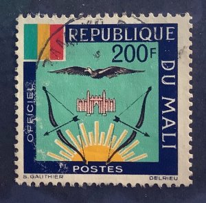 Mali 1964 Scott o22 used - 200F, Coat of arms