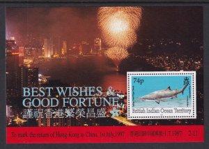 British Indian Ocean Territory 160a Shark Souvenir Sheet MNH VF