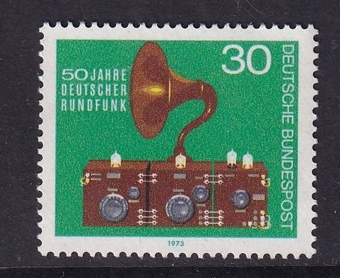 Germany  #1127  MNH 1973  radio and speaker