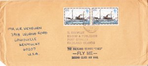 FALKLAND ISLANDS cover postmarked  14 Sept  1979 - 2nd class airmail to USA