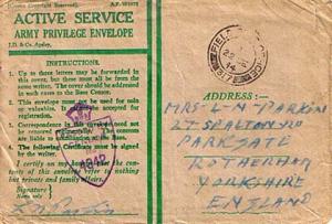 Great Britain Soldier's Free Mail 1944 Field Post Office, 395 Italy Soldier's...