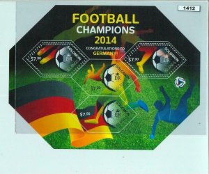 M1412 - SOLOMON ISLANDS -ERROR 2014 MISSPERF SHEET: Germany 2014 Soccer Football