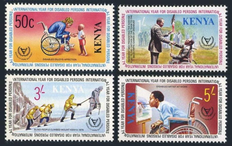 Kenya 181-184,MNH.Michel 179-182. Year of the Disabled IYD-1981.Blind climbers,
