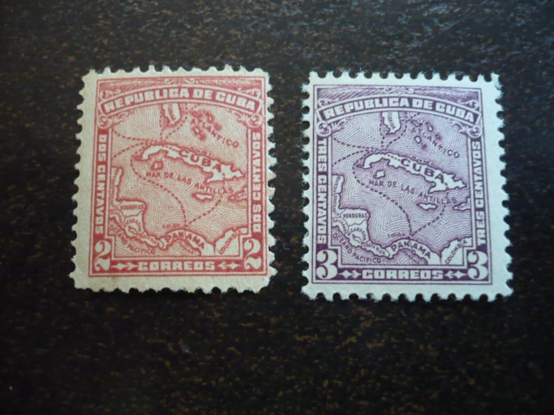 Stamps - Cuba - Scott# 253-256, 258-261 - Mint Hinged Partial Set of 8 Stamps