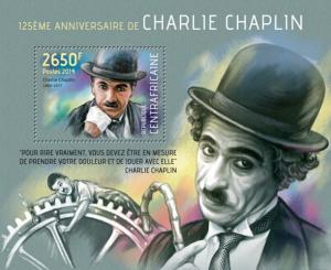 CENTRAFRICAINE 2014 SHEET CHARLIE CHAPLIN CINEMA ACTORS