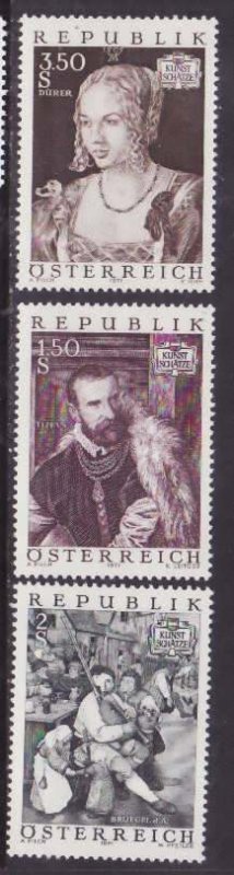 Austria-Sc#894-6- id8-unused NH set-Paintings-1971-