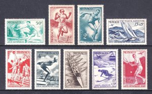 MONACO — SCOTT 204-208, CB7-CB10 — 1948 OLYMPICS SET — MNH — SCV $73