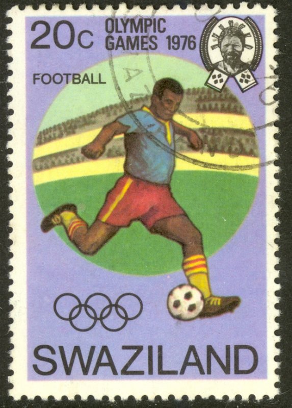 SWAZILAND 1976 20c MONTREAL OLYMPICS SOCCER Issue Sc 267 VFU