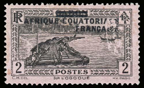 French Equatorial Africa - Scott 2 - Mint-Hinged - Design Scrape on Front