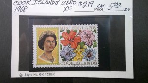 1968 Cook Islands Scott# 219 USED XF High Face Value Definitive