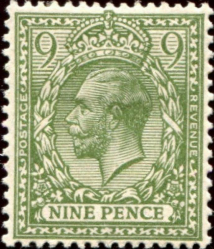 SG427 SPEC N43(2), 9d pale olive-green, M MINT. Cat £20.